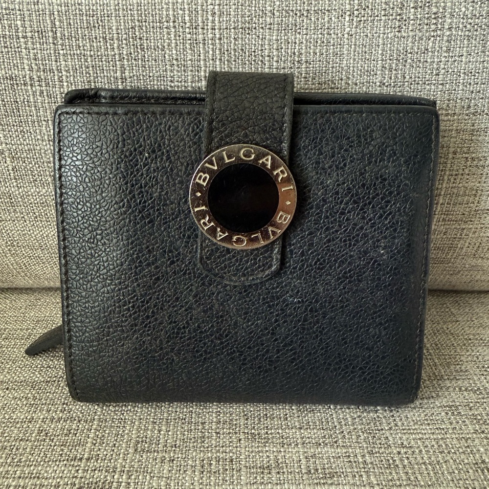 Bvlgari Black Leather Wallet